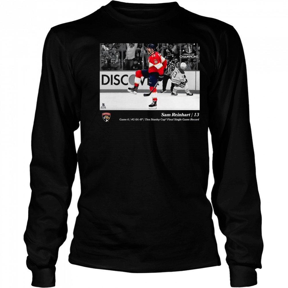 Sam Reinhart Florida Panthers 2025 Stanley Cup Champions Moment Shirt Long Sleeved