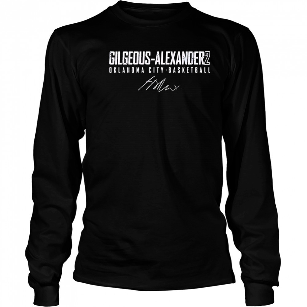 Shai Gilgeous-Alexander Oklahoma City Thunder Youth signature shirt Long Sleeved