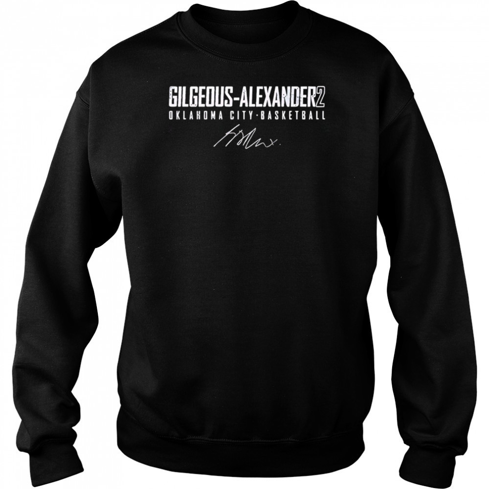 Shai Gilgeous-Alexander Oklahoma City Thunder Youth signature shirt Sweatshirt