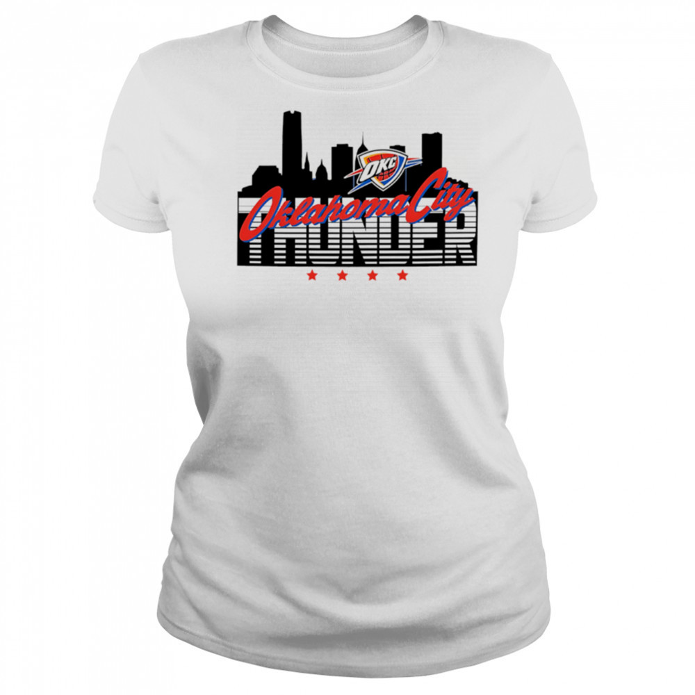 Skyline Oklahoma City Thunder style 2025 shirt Women's T-shirt