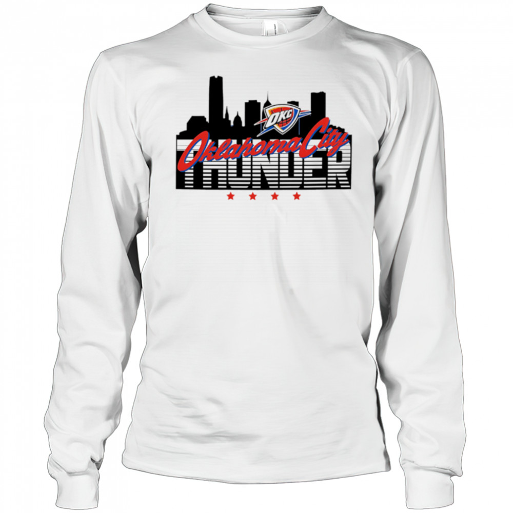 Skyline Oklahoma City Thunder style 2025 shirt Long Sleeved