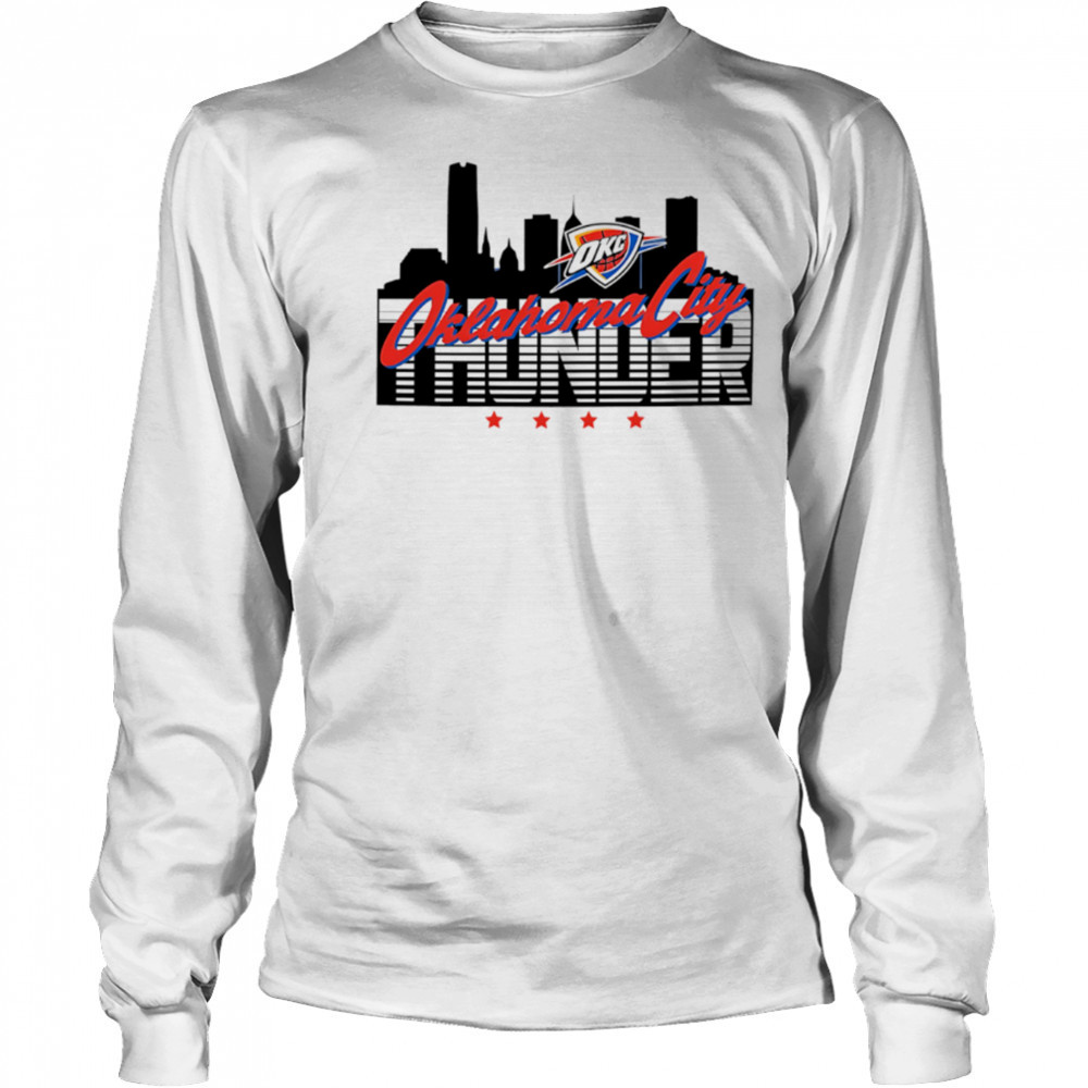 Skyline Oklahoma City Thunder style 2025 shirt Long Sleeved