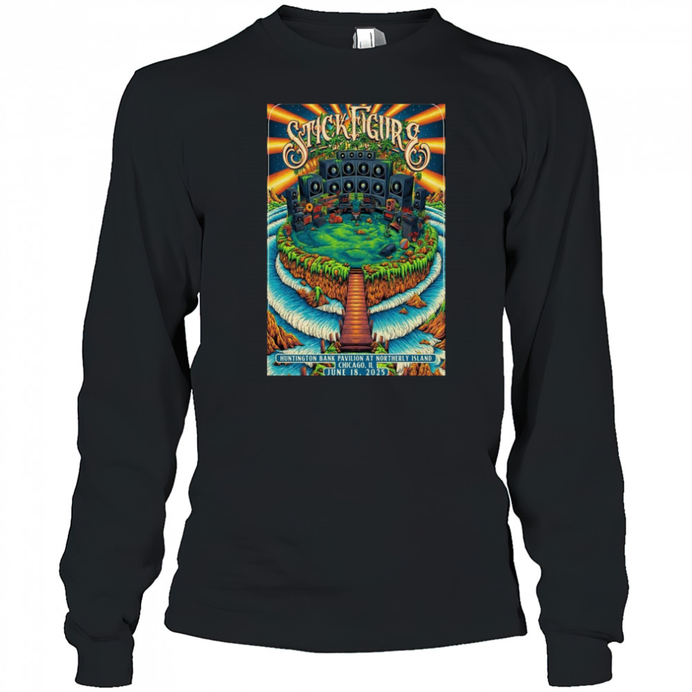 Stick Figure Chicago IL June 18 2025 Poster T-Shirt Long Sleeved
