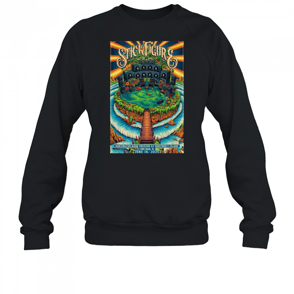 Stick Figure Chicago IL June 18 2025 Poster T-Shirt Sweatshirt