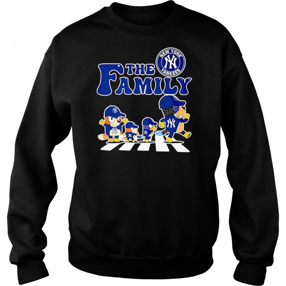 The Family Bluey vs New York Yankees MLB Baseball Abbey Road shirt Hoodie