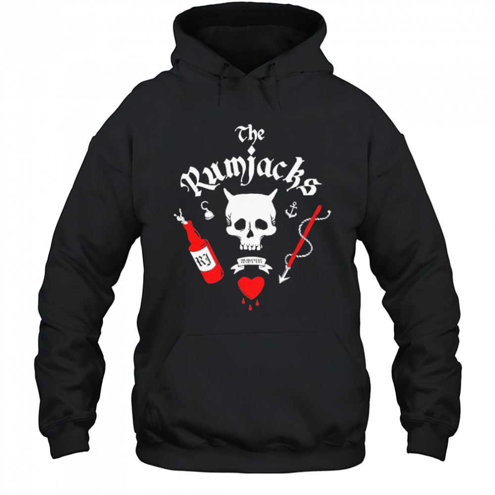 The Rumjacks Blackbeard Skull T-shirt Hoodie