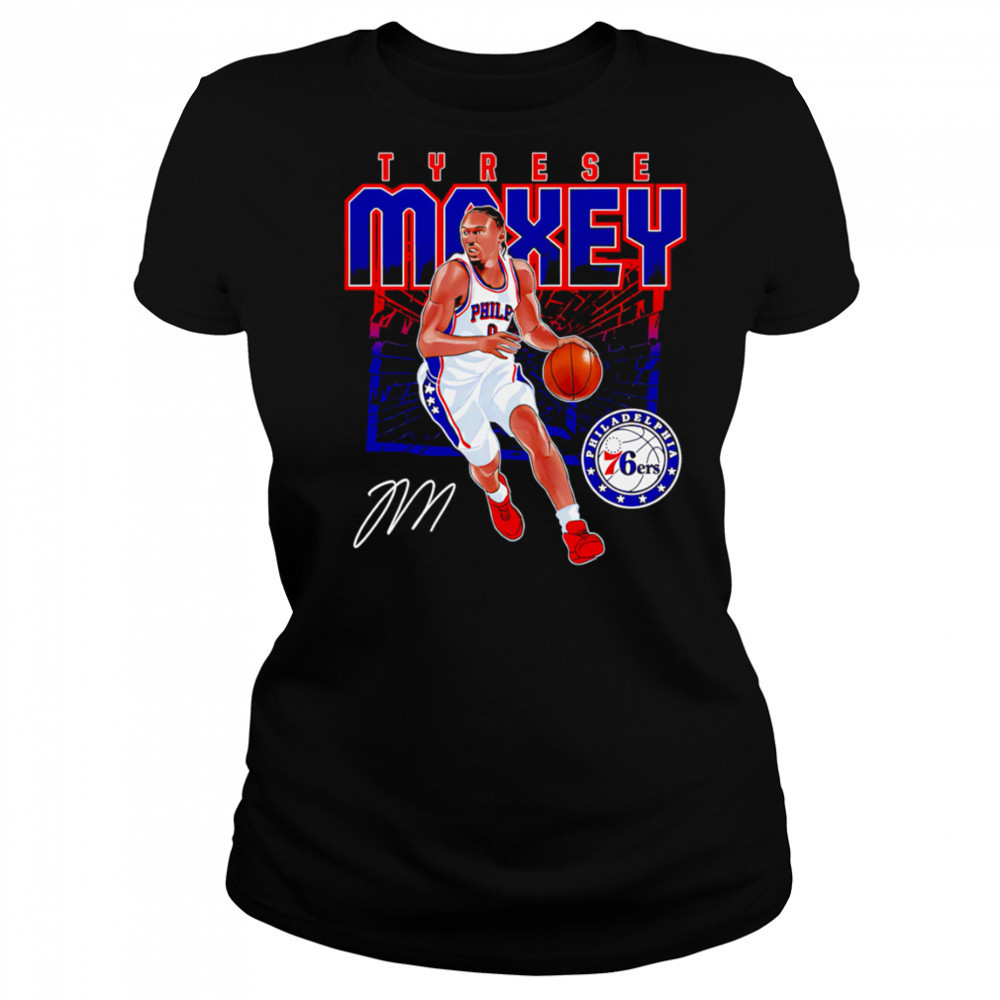 Tyrese Maxey Philadelphia 76ers Shattered shirt Women's T-shirt