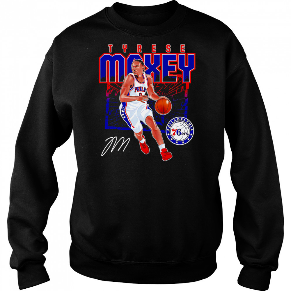 Tyrese Maxey Philadelphia 76ers Shattered shirt Hoodie
