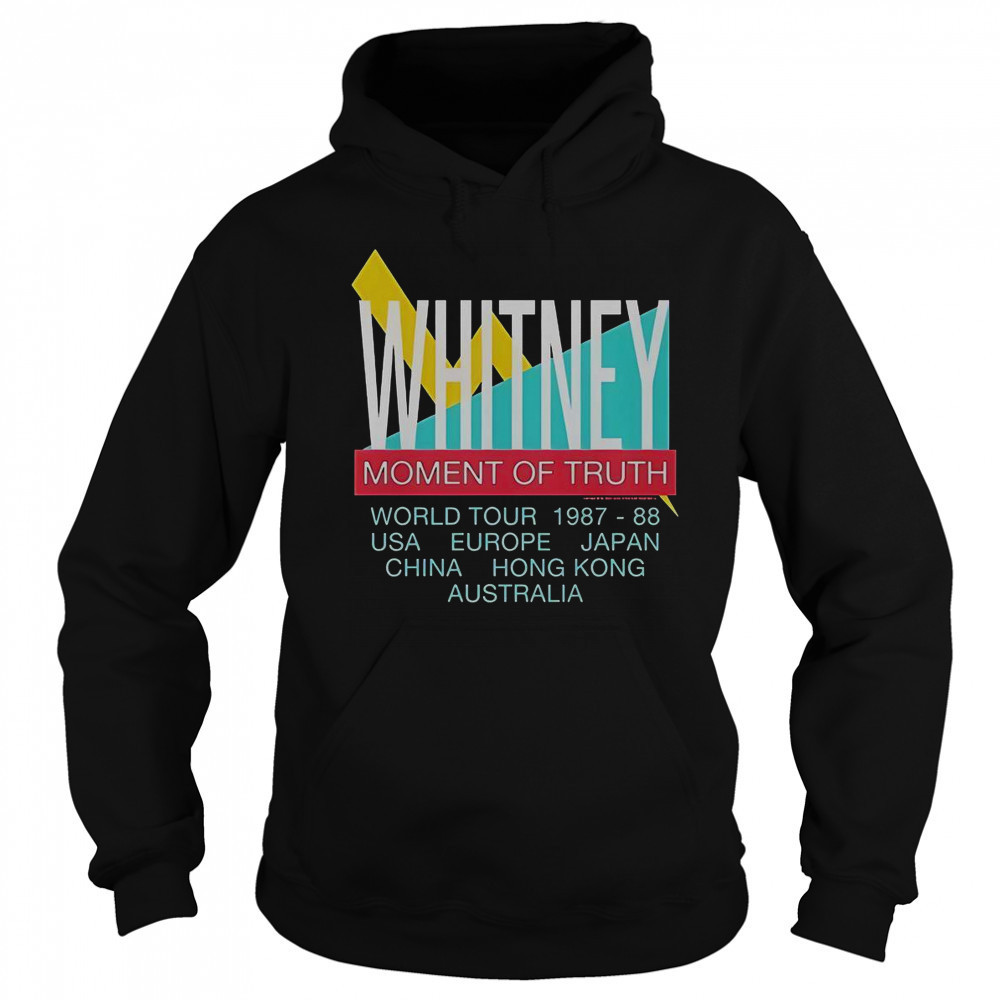 Whitney Houston Moment Of Truth World Tour 1987 88 T-Shirt Sweatshirt