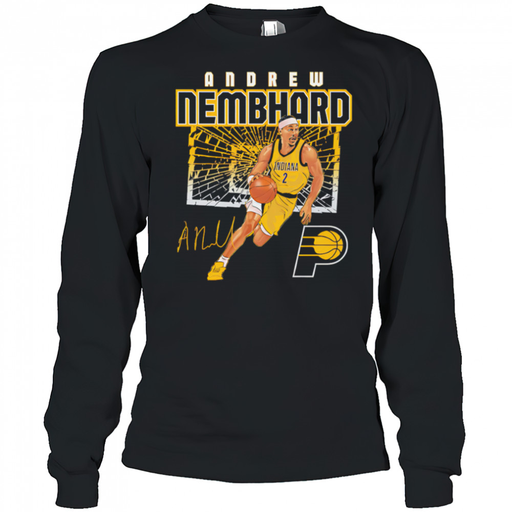 Andrew Nembhard Indiana Pacers Shattered shirt Long Sleeved