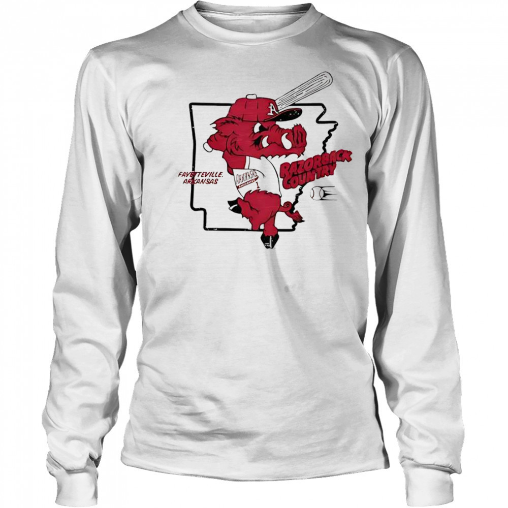 Arkansas Baseball Razorback Country T-Shirt Long Sleeved