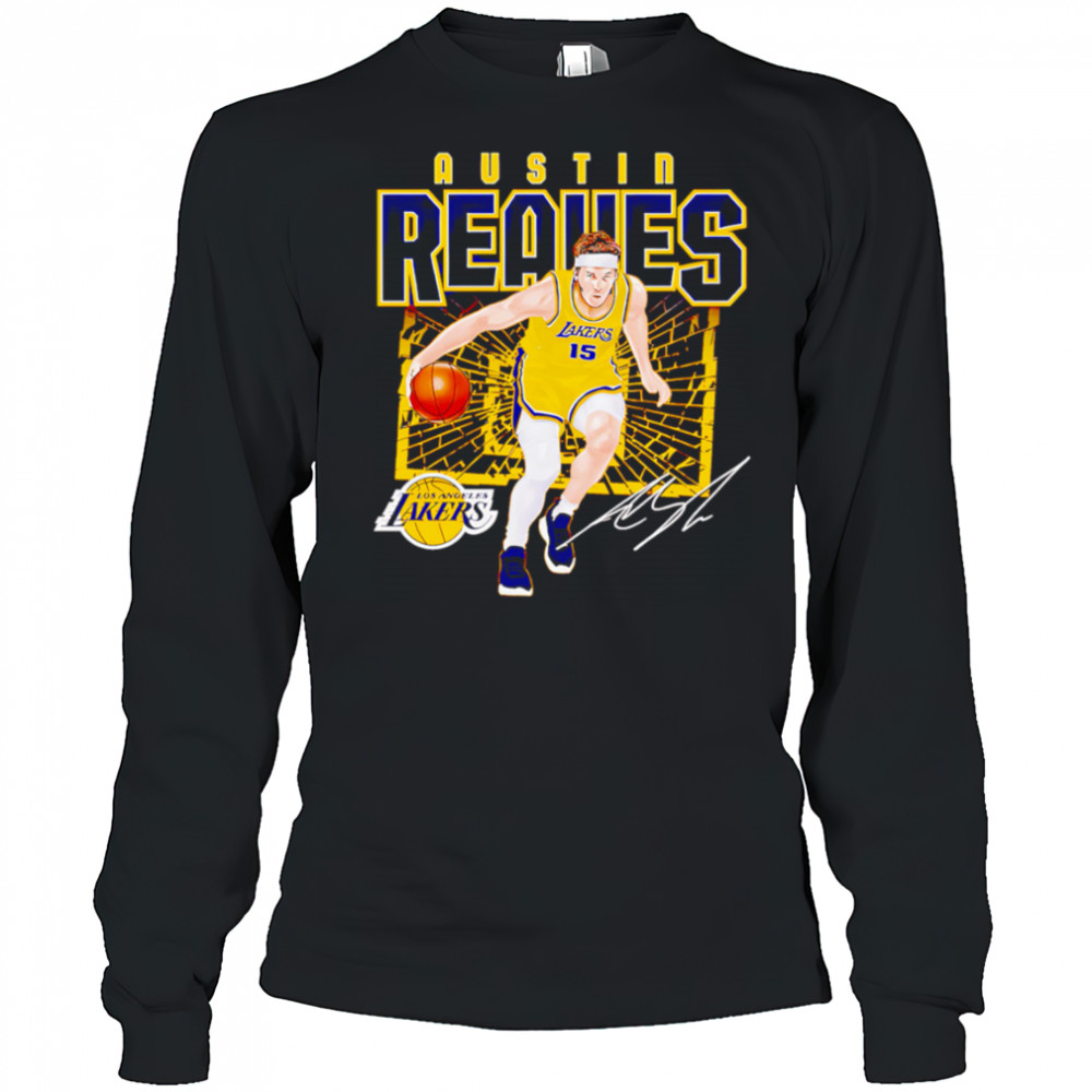 Austin Reaves Los Angeles Lakers Shattered shirt Long Sleeved