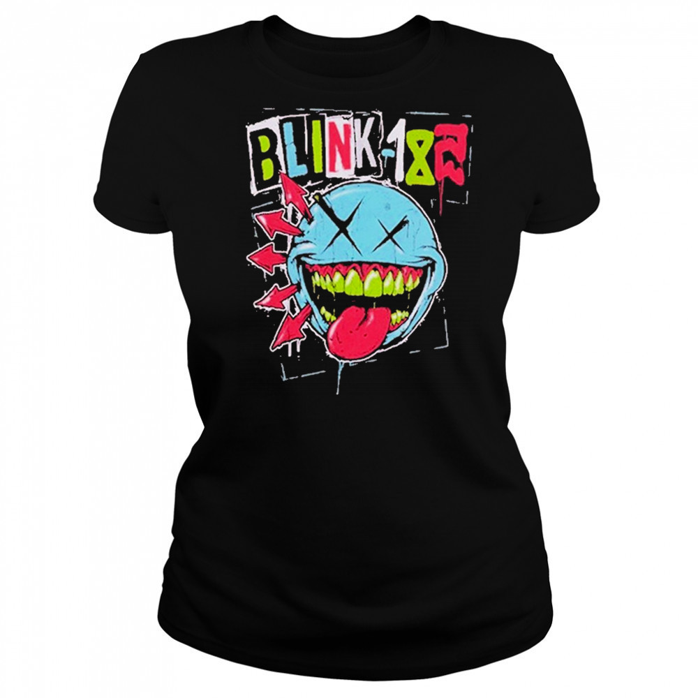 Blink-182 Apparel Green Teeth Smile Logo T-Shirt Women's T-shirt