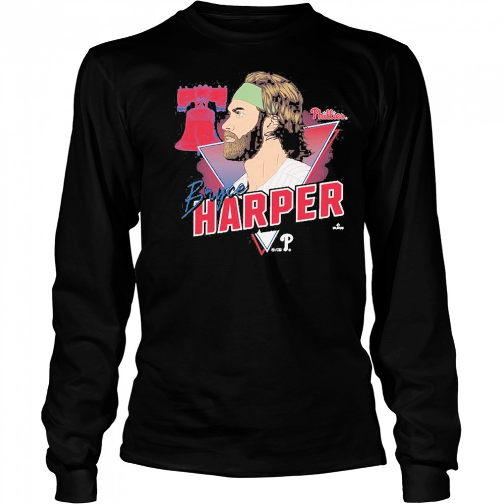 Bryce Harper Philadelphia Phillies ’47 Player Caricature Franklin T-Shirt Long Sleeved