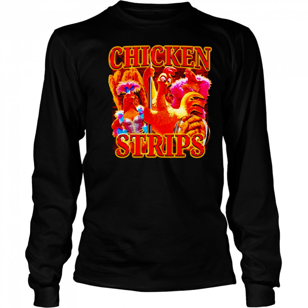 Chicken strips funny graphic shirt Long Sleeved