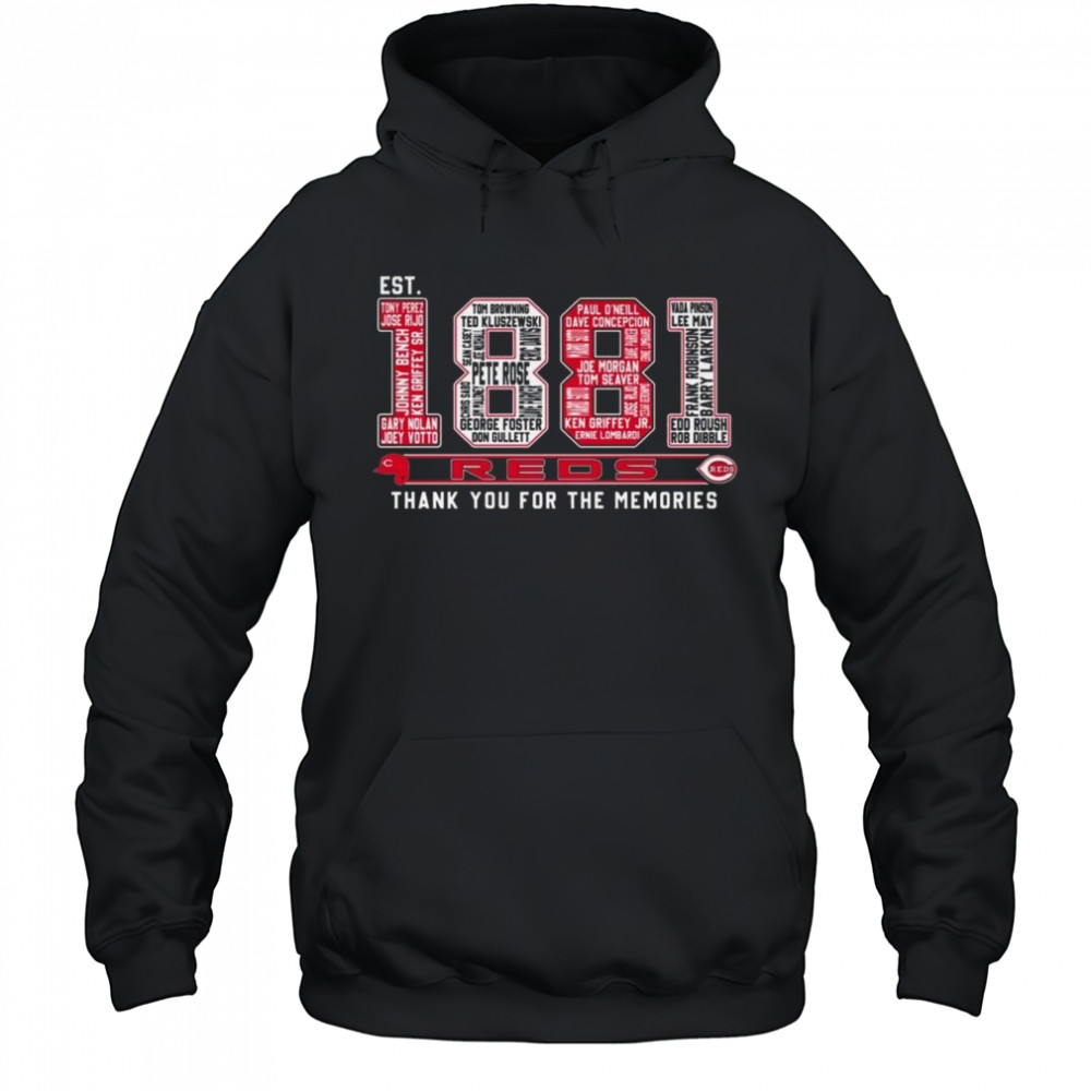 Cincinnati Reds Est 1881 Thank You For The Memories Shirt Hoodie