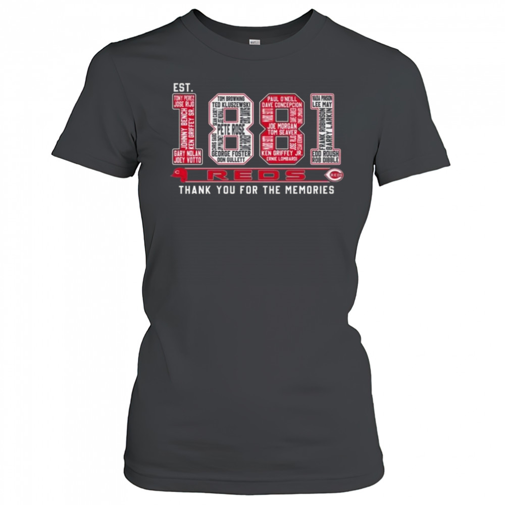 Cincinnati Reds Est 1881 Thank You For The Memories Shirt Women's T-shirt