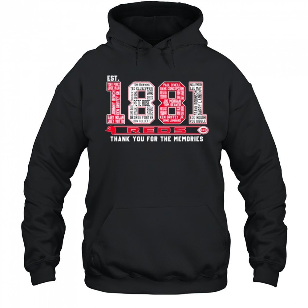 Cincinnati Reds Est 1881 Thank You For The Memories Unisex T-Shirt Hoodie