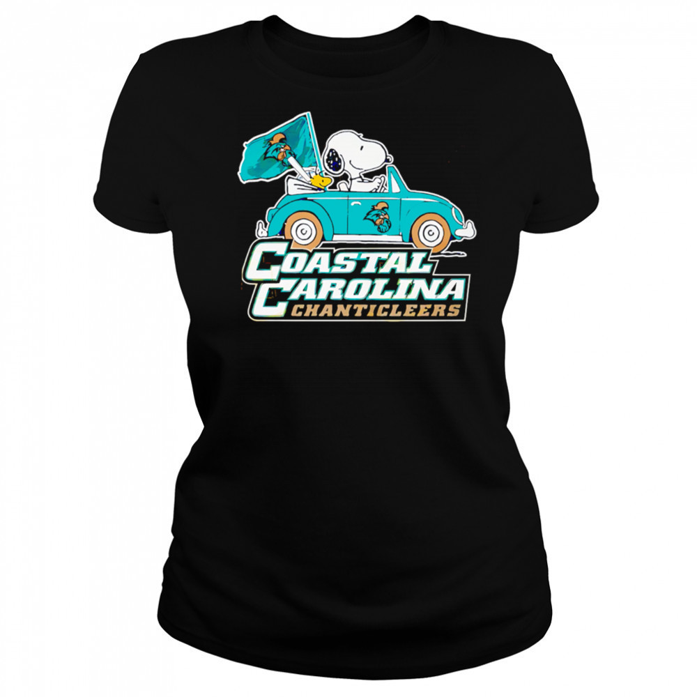 Coastal Carolina Chanticleers x Snoopy go by car shirt Women's T-shirt