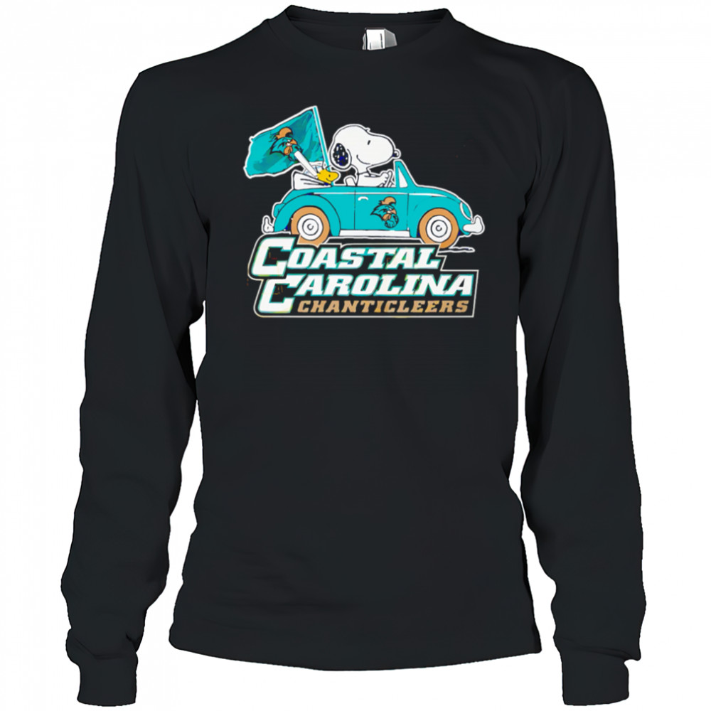 Coastal Carolina Chanticleers x Snoopy go by car shirt Long Sleeved