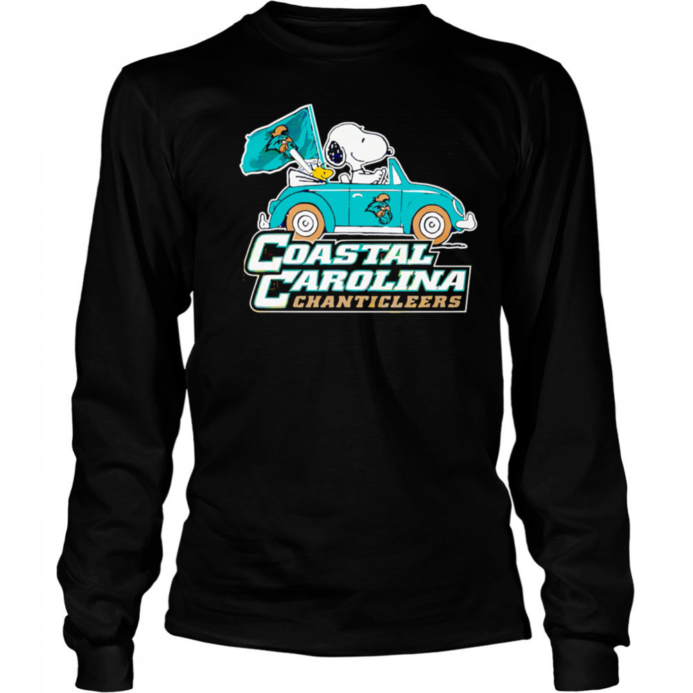 Coastal Carolina Chanticleers x Snoopy go by car shirt Long Sleeved
