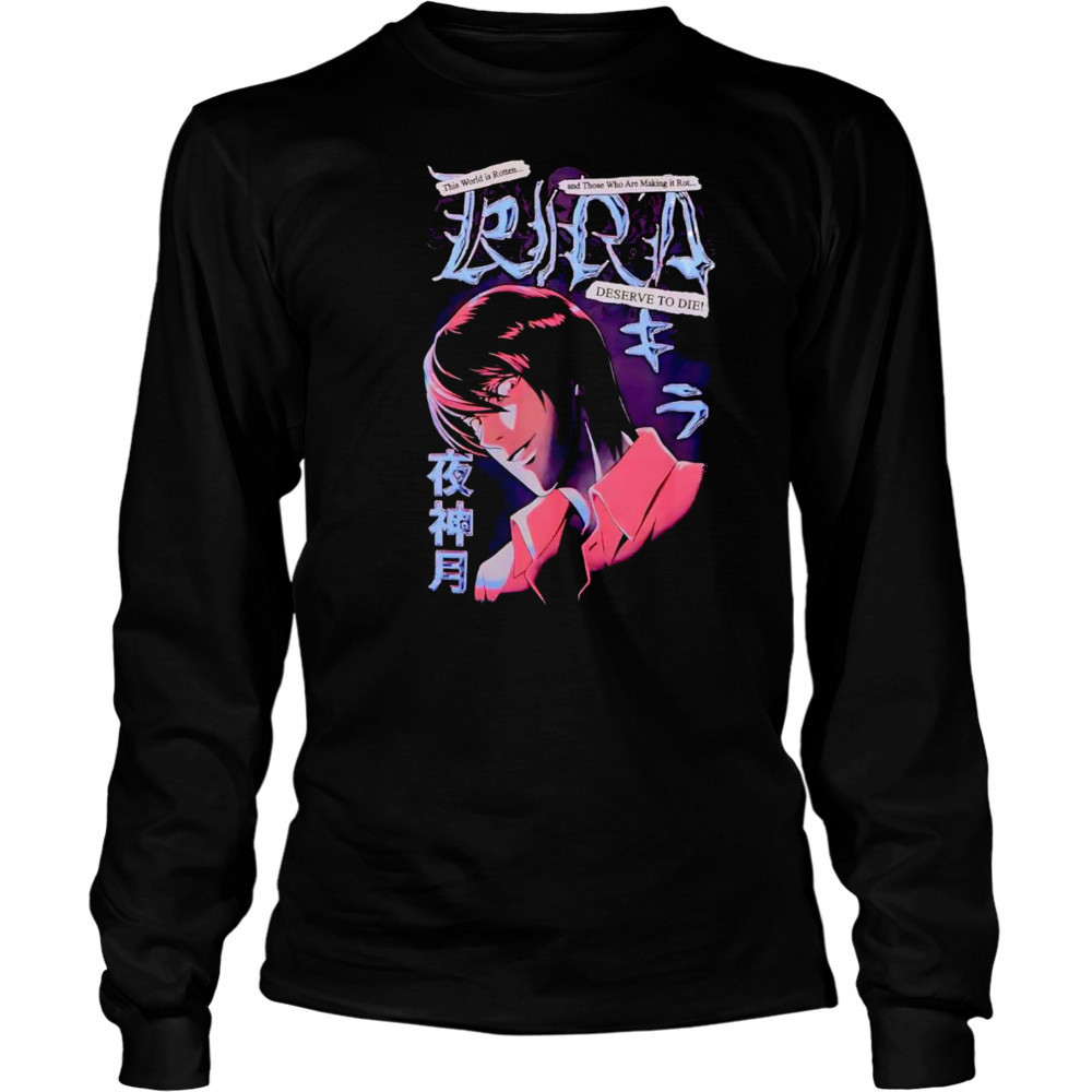 Death Note Kira Shiny shirt Long Sleeved