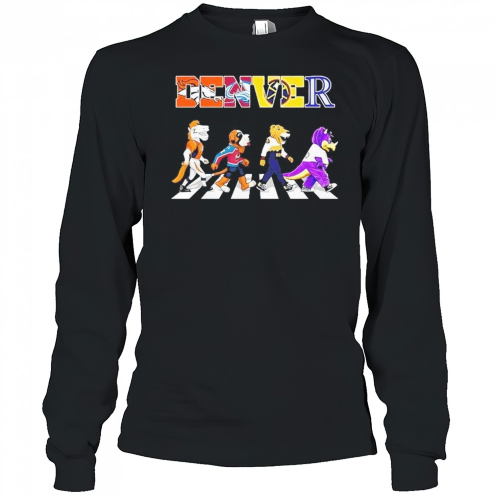 Denver Sports Team Logo Mascot Abbey Road 2025 Shirt Long Sleeved