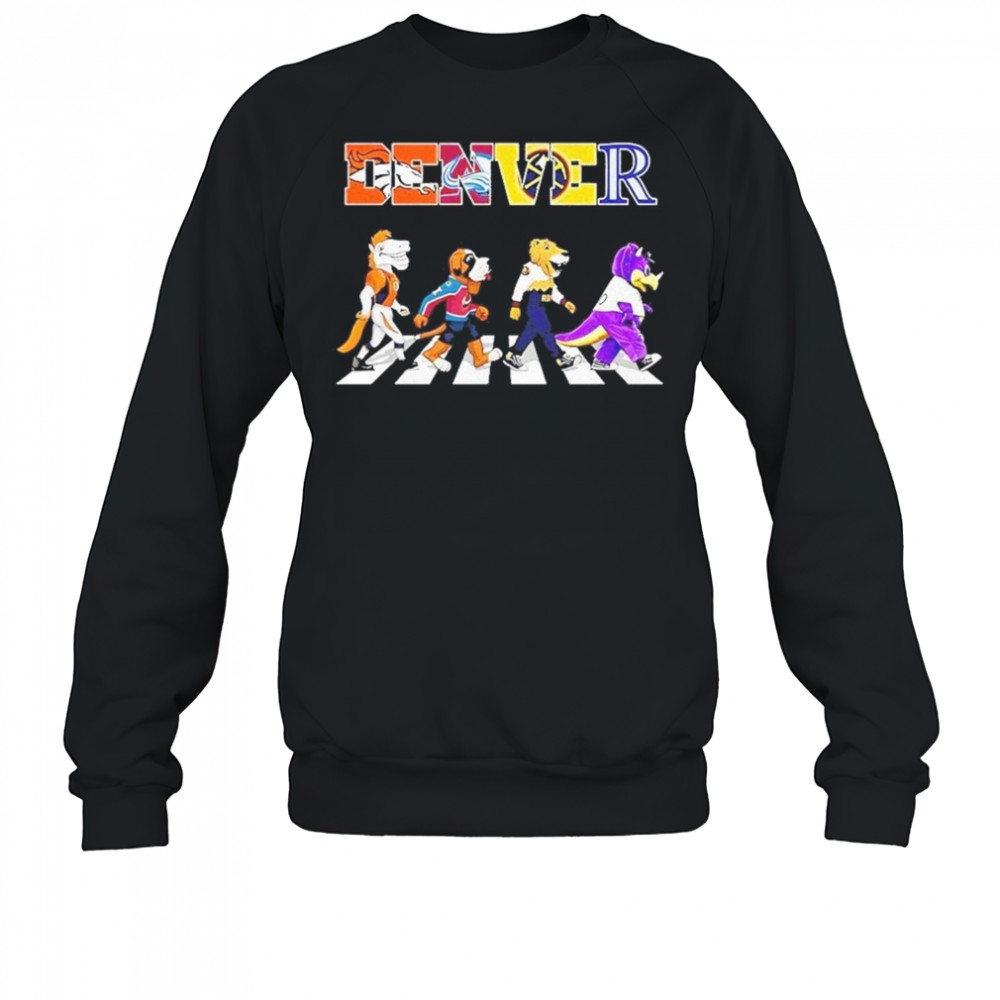 Denver Sports Team Logo Mascot Abbey Road 2025 Shirt Sweatshirt