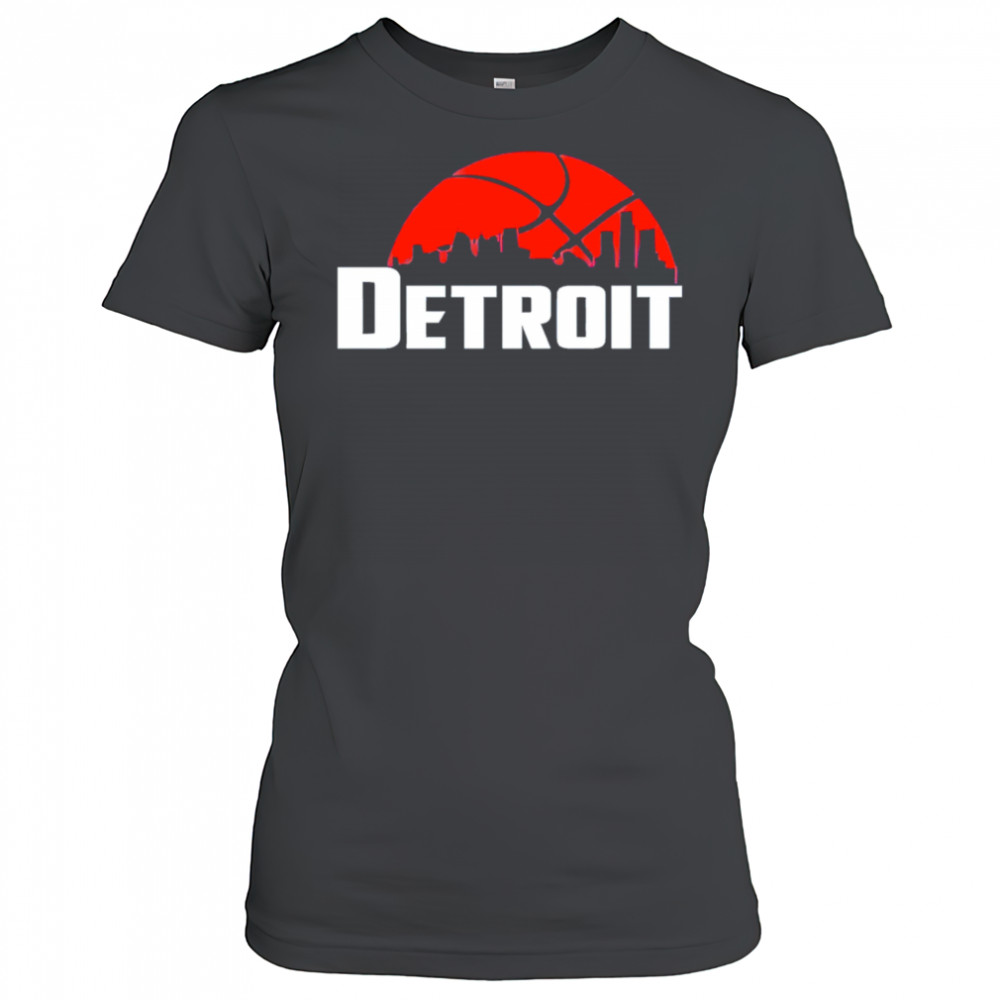 Detroit Pistons Cityscape Skyline style 2025 shirt Women's T-shirt