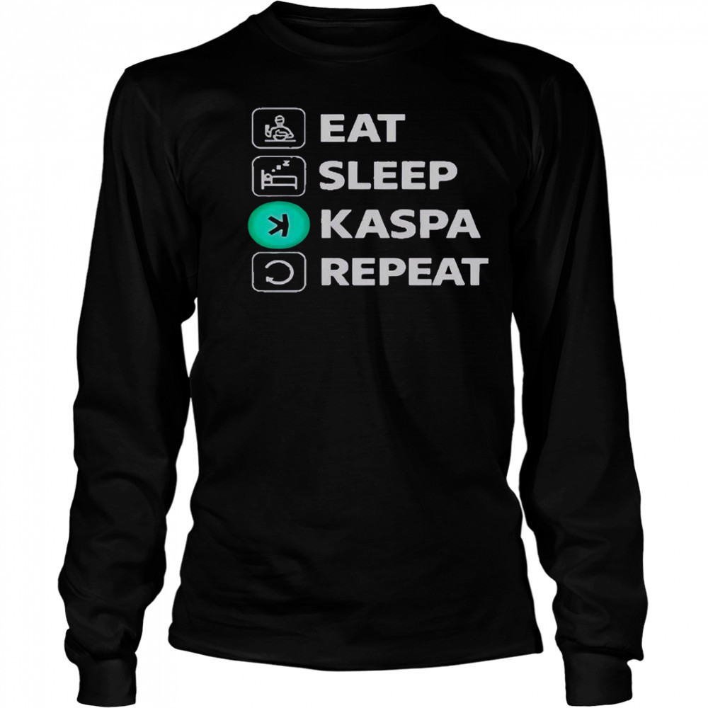Eat Sleep Kaspa Repeat T-Shirt Long Sleeved