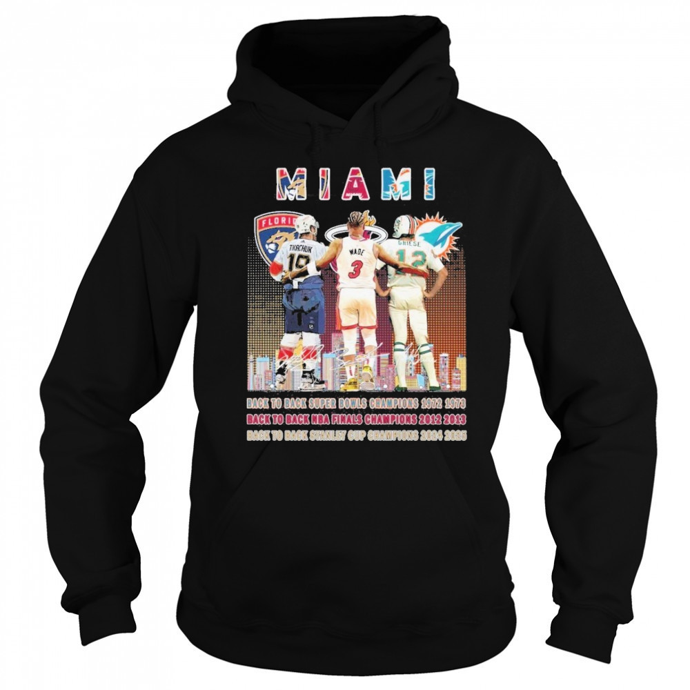 Florida Panthers x Miami Heat x Miami Dolphins Signature Unisex T-Shirt Sweatshirt