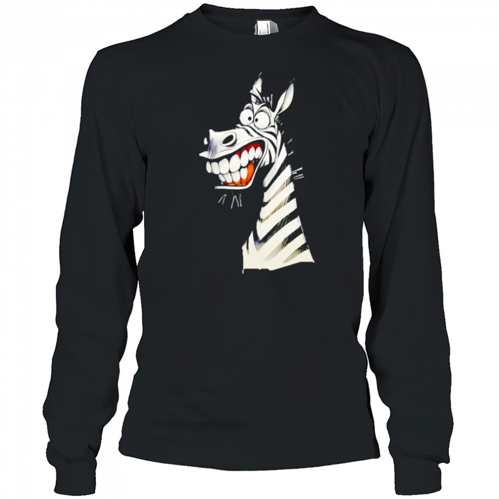 Funny Zebra Graphic cartoon shirt Long Sleeved