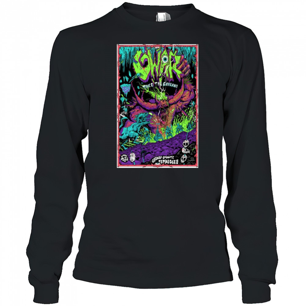GWAR The Caverns June 21 2025 Poster T-Shirt Long Sleeved