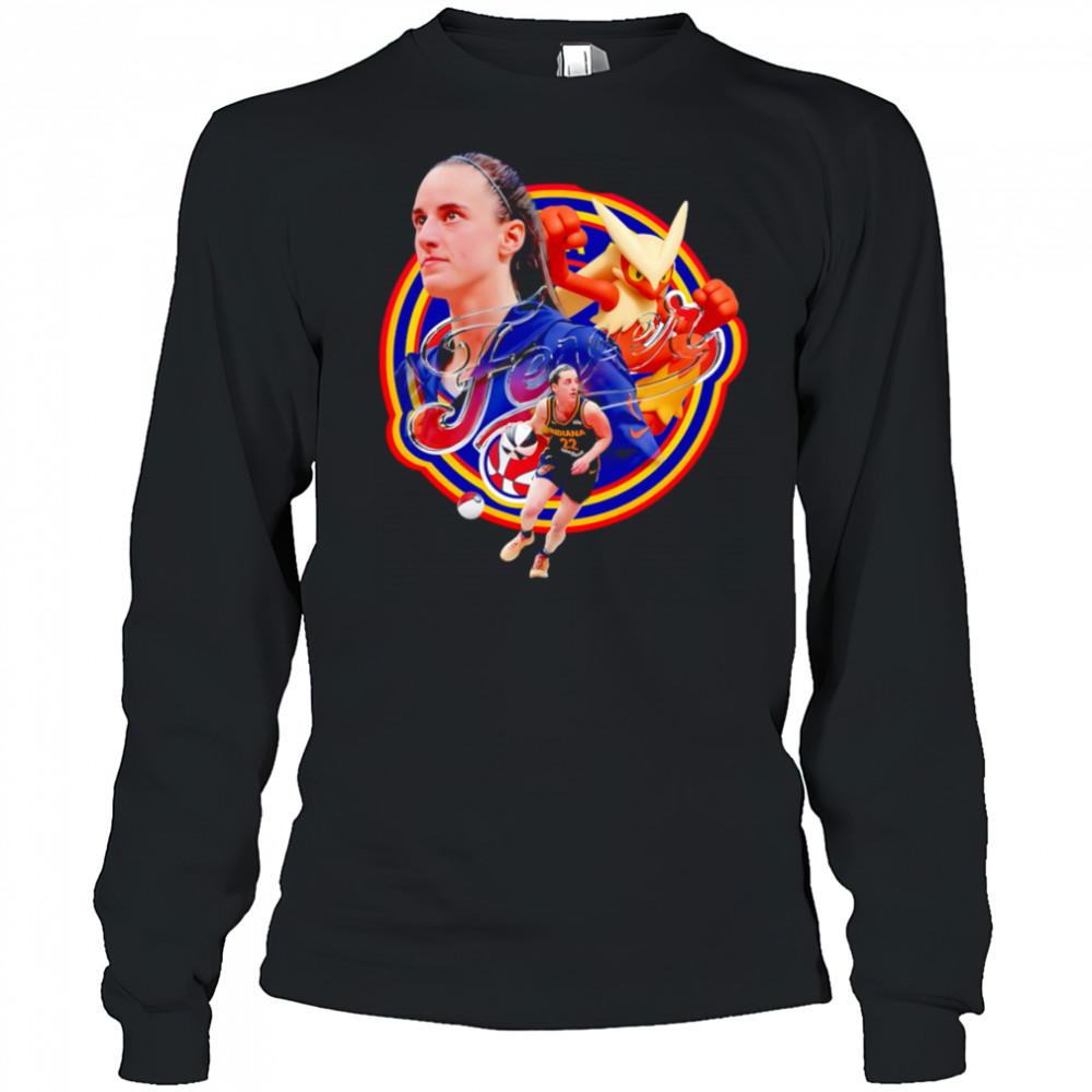 Indiana Fever Caitlin Clark Blaziken Pokemon shirt Long Sleeved