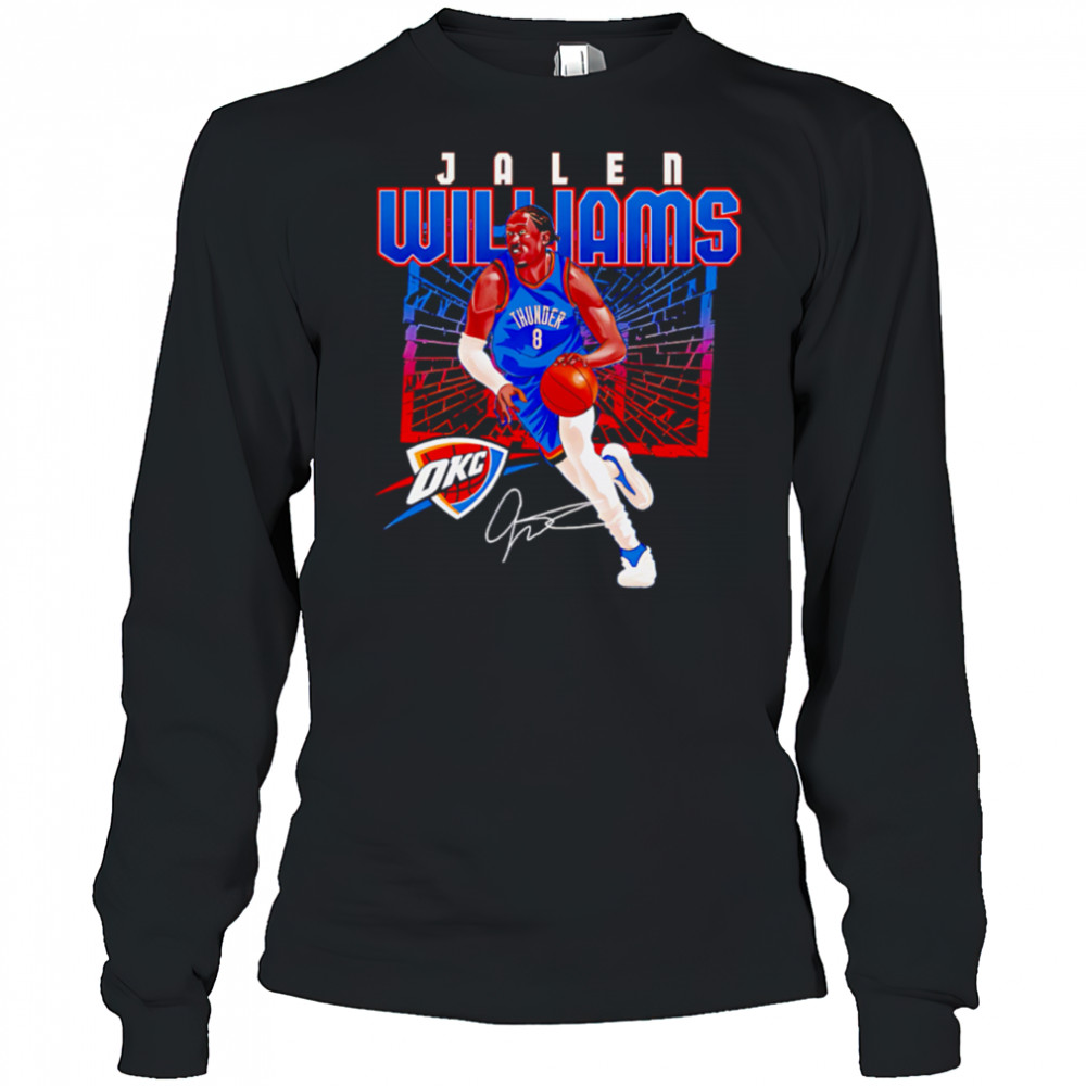 Jalen Williams Oklahoma City Thunder Shattered shirt Long Sleeved