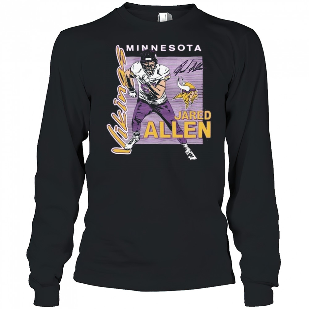 Jared Allen Minnesota Vikings HOF Player Graphic Tri-Blend 2025 Shirt Long Sleeved