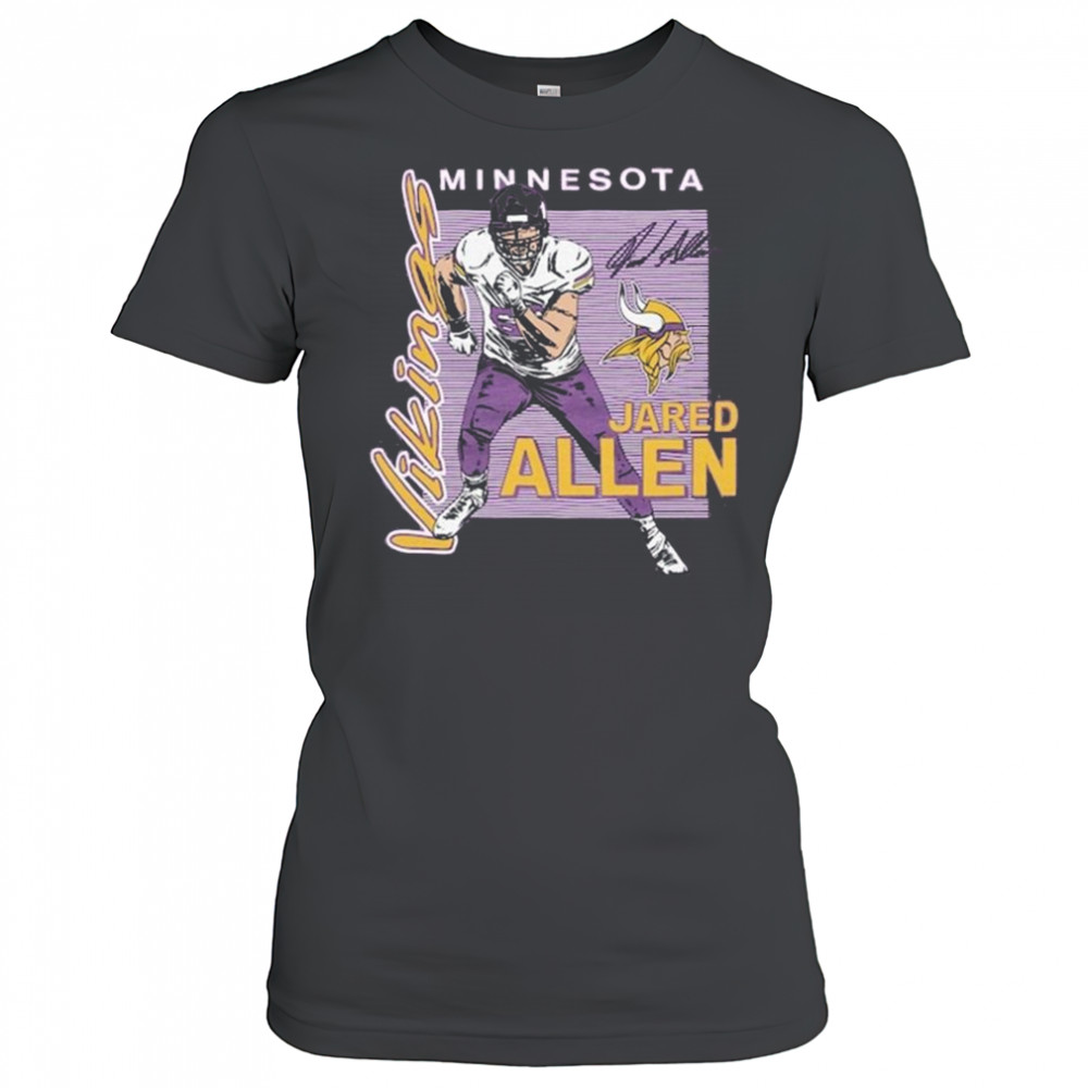Jared Allen Minnesota Vikings HOF Player Graphic Tri-Blend 2025 Shirt Women's T-shirt