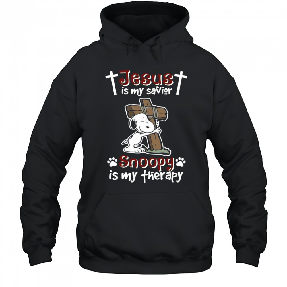 Jesus Is My Savior Snoopy Is My Therapy Peanuts T-Shirt Hoodie