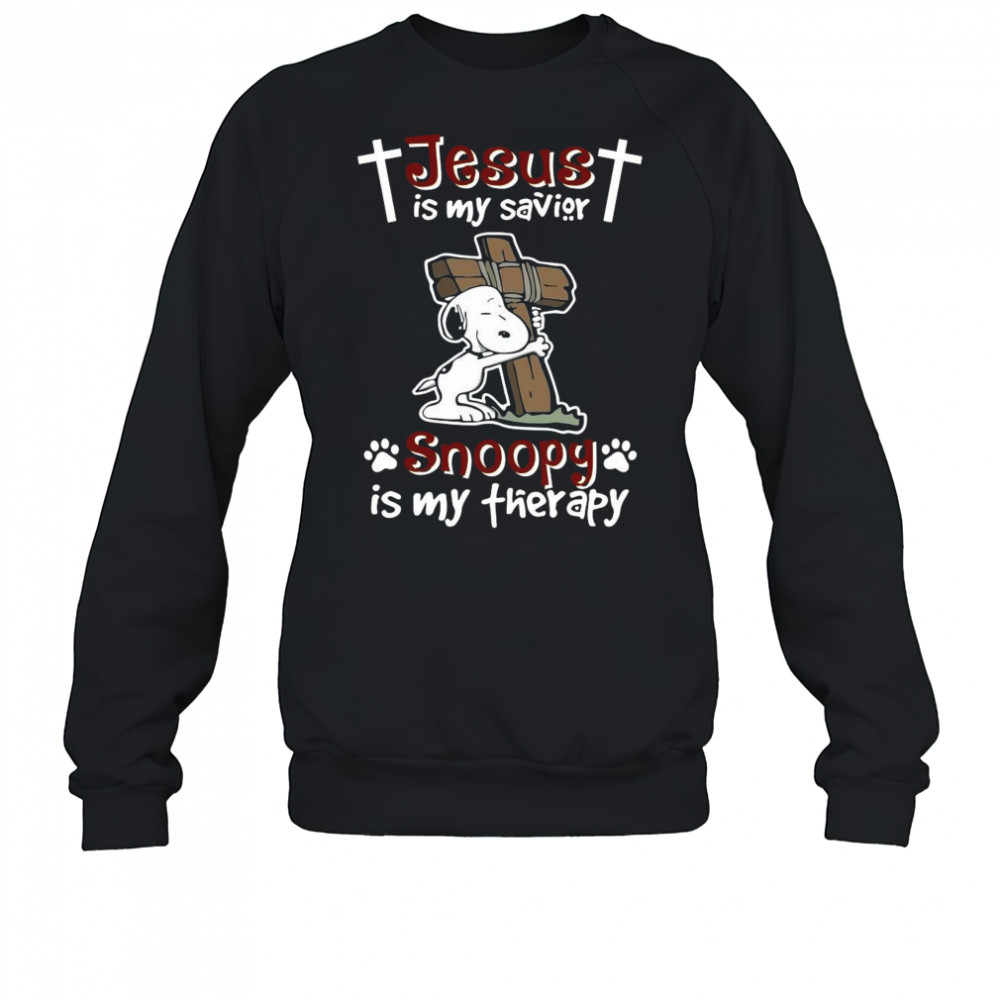 Jesus Is My Savior Snoopy Is My Therapy Peanuts T-Shirt Sweatshirt