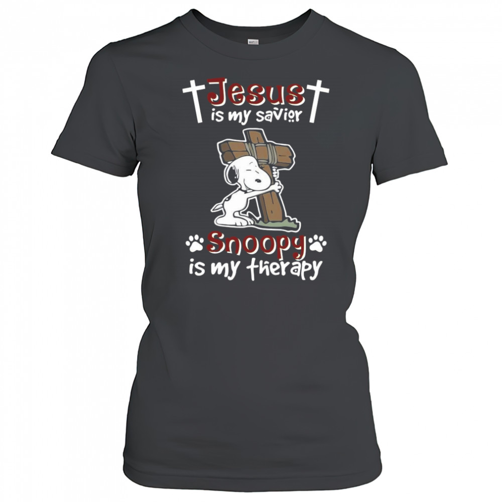 Jesus Is My Savior Snoopy Is My Therapy Peanuts T-Shirt Women's T-shirt