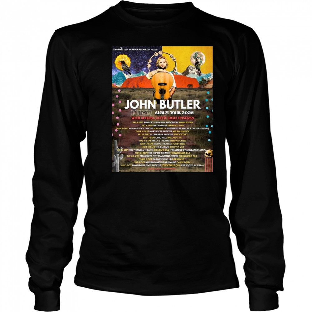 John Butler Prism Album Tour At The Princess Theatre In Brisbane Australia On September 19 2025 Shirt Long Sleeved