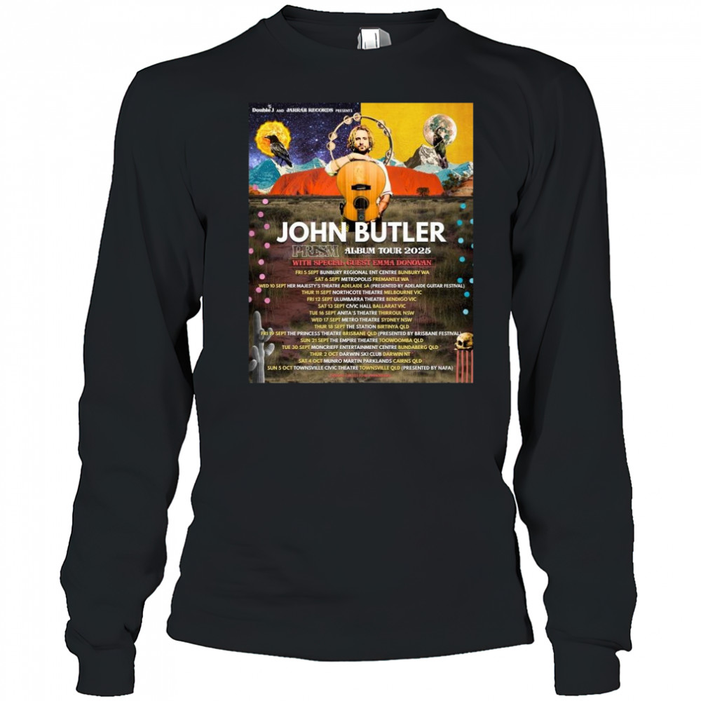 John Butler Prism Album Tour At The Princess Theatre In Brisbane Australia On September 19 2025 Shirt Long Sleeved