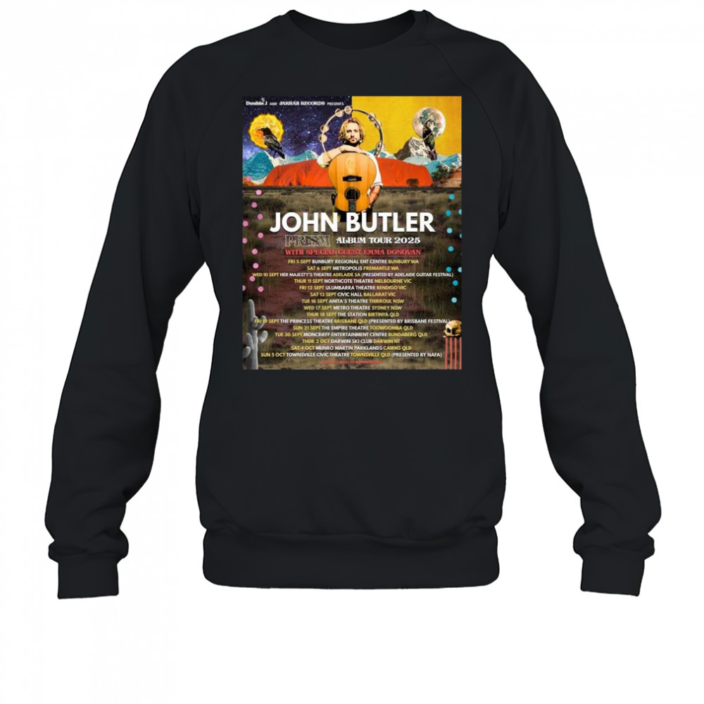 John Butler Prism Album Tour At The Princess Theatre In Brisbane Australia On September 19 2025 Shirt Sweatshirt