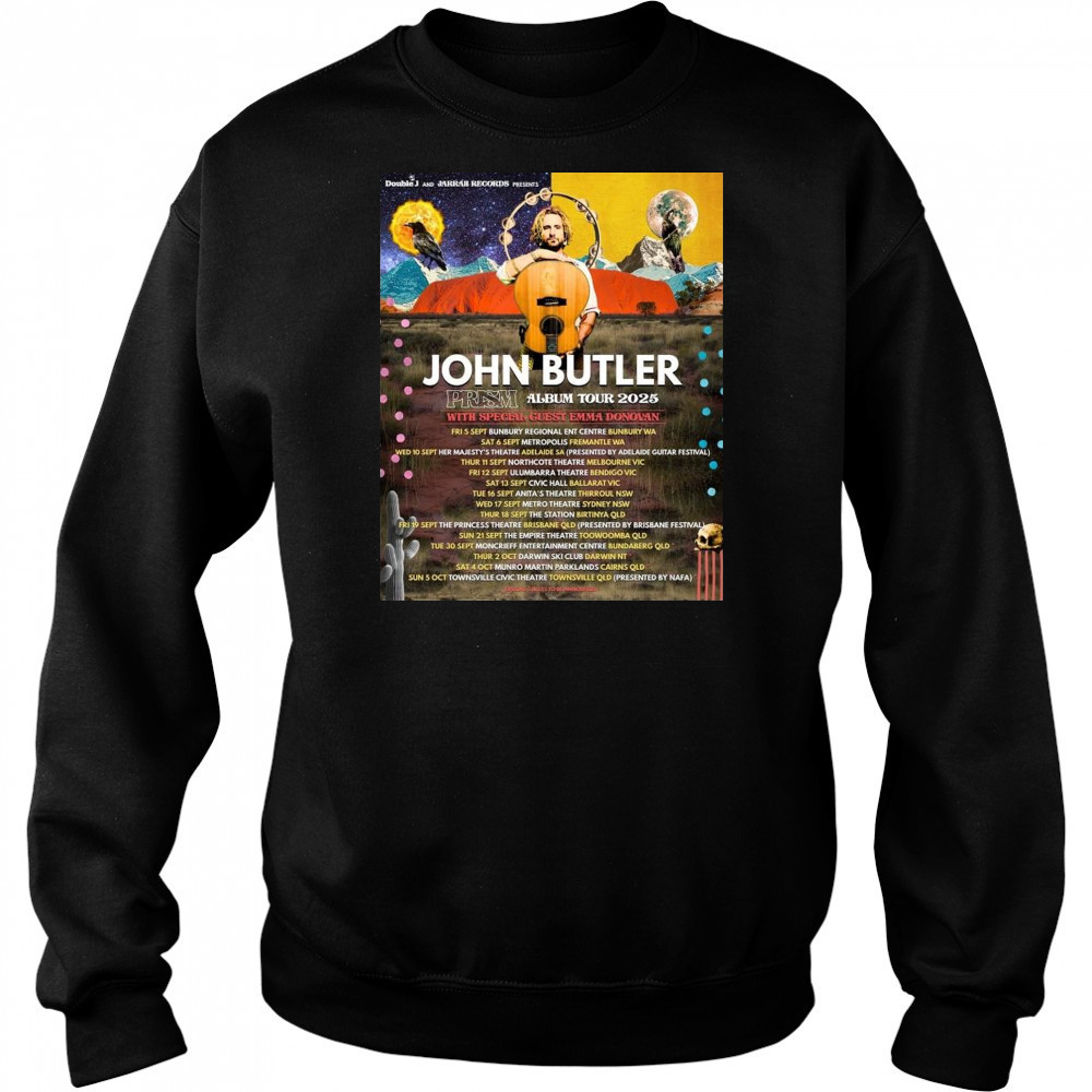 John Butler Prism Album Tour At The Princess Theatre In Brisbane Australia On September 19 2025 Shirt Hoodie