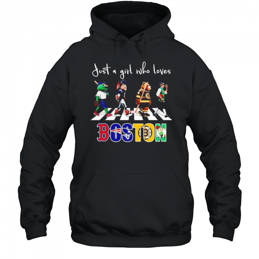 Just a girl who loves Boston sports mascot shirt Hoodie