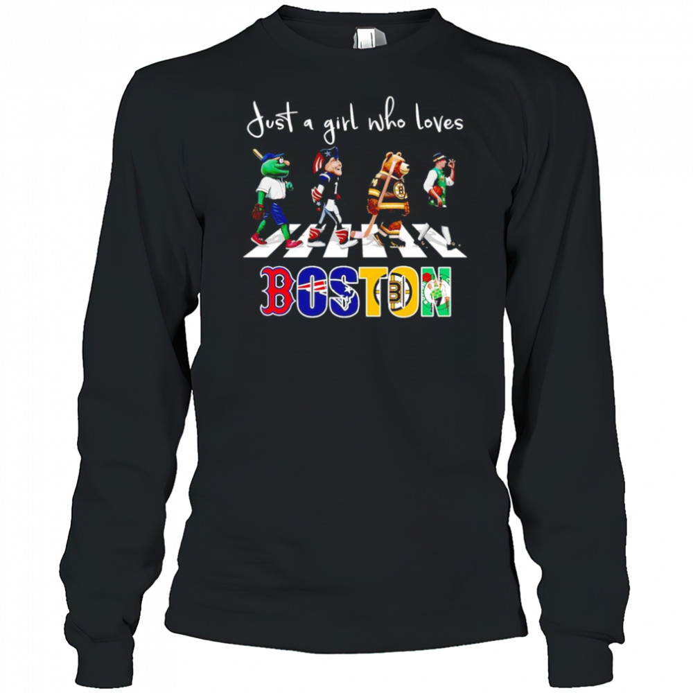 Just a girl who loves Boston sports mascot shirt Long Sleeved