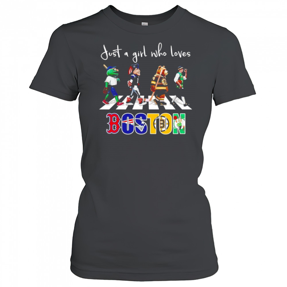 Just a girl who loves Boston sports mascot shirt Women's T-shirt