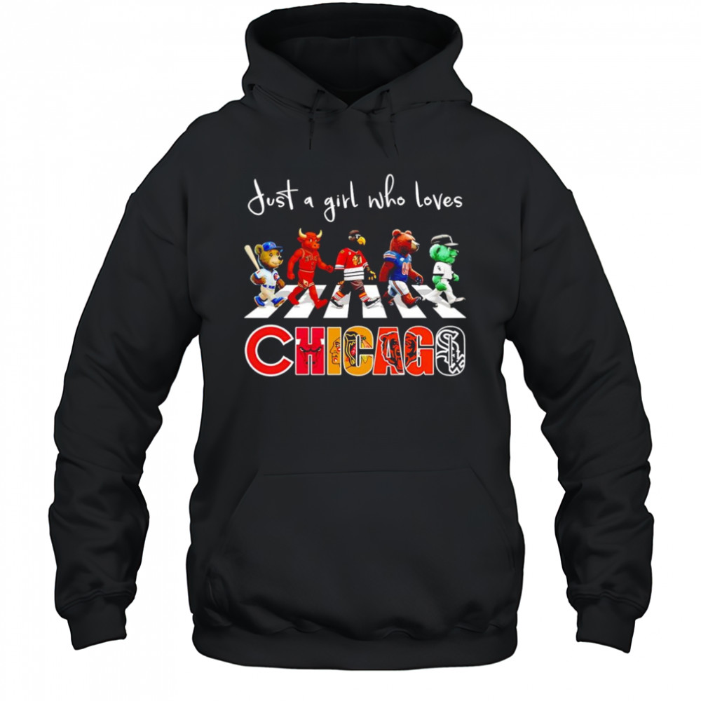 Just a girl who loves Chicago sports mascot shirt Hoodie