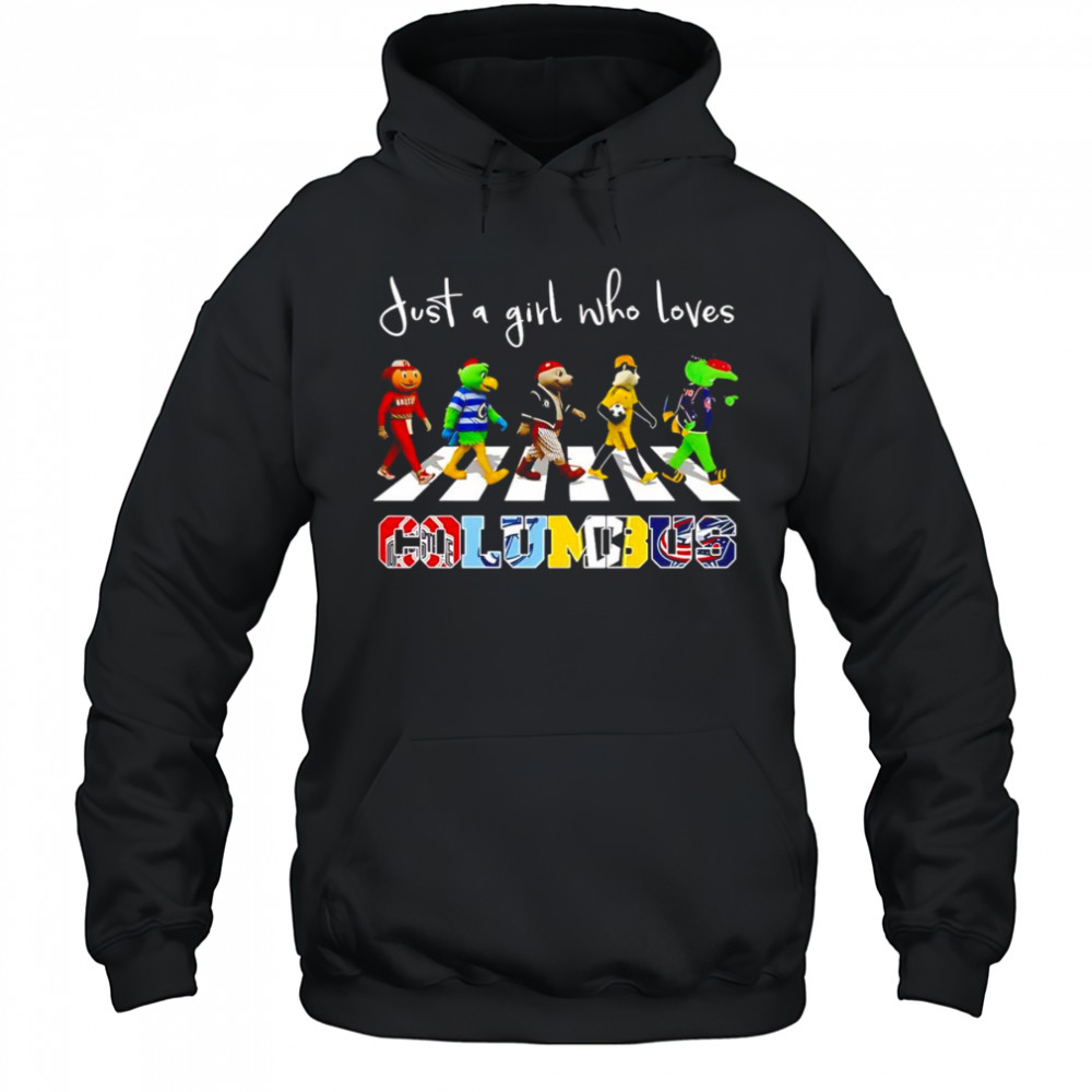 Just a girl who loves Columbus sports mascot shirt Hoodie