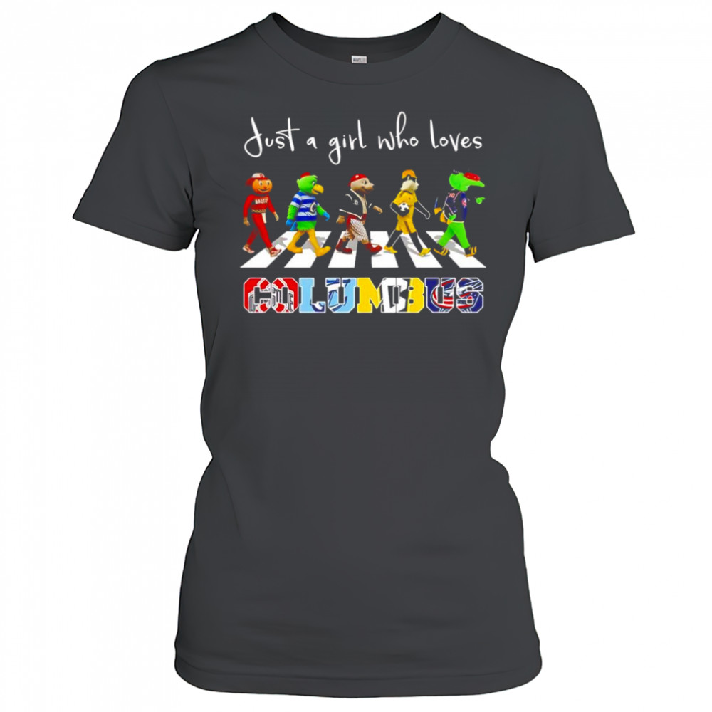 Just a girl who loves Columbus sports mascot shirt Women's T-shirt